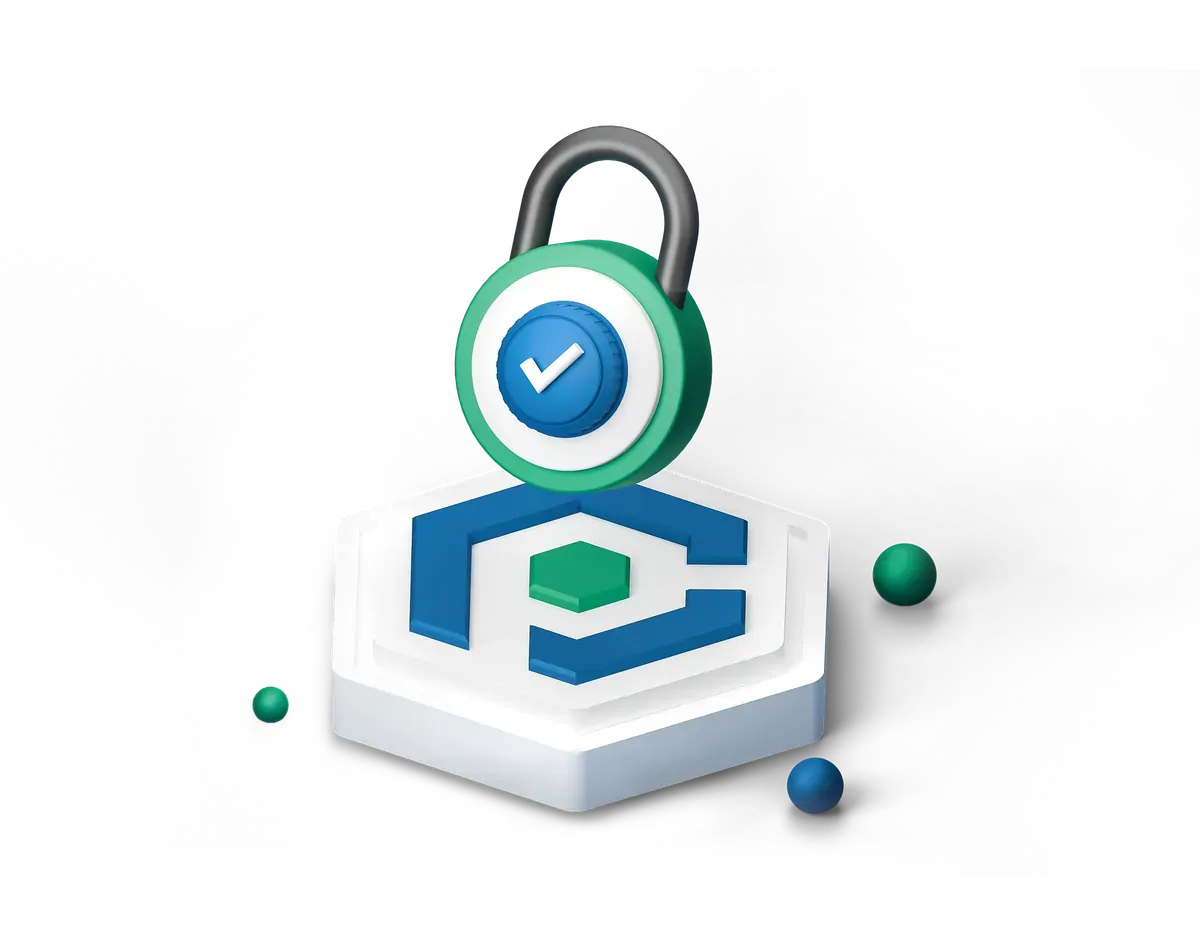 3D illustration of passing the certification audit