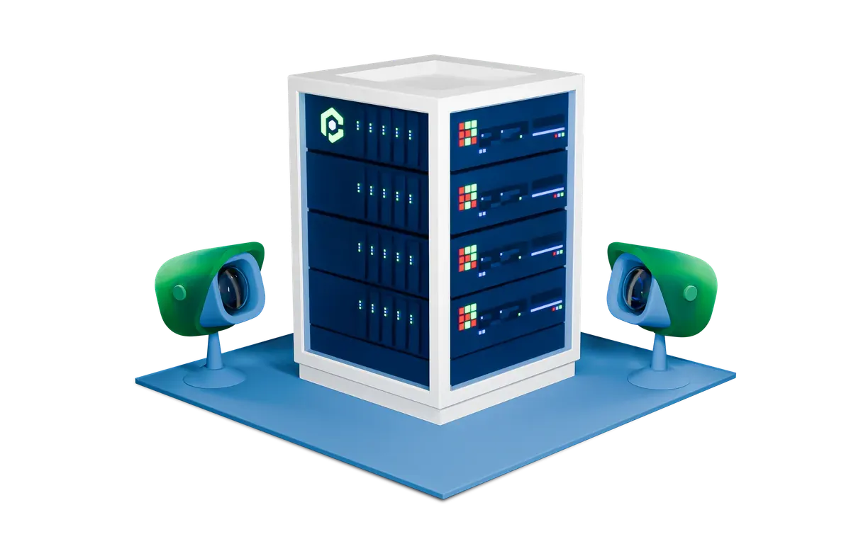 3D illustration of technological controls